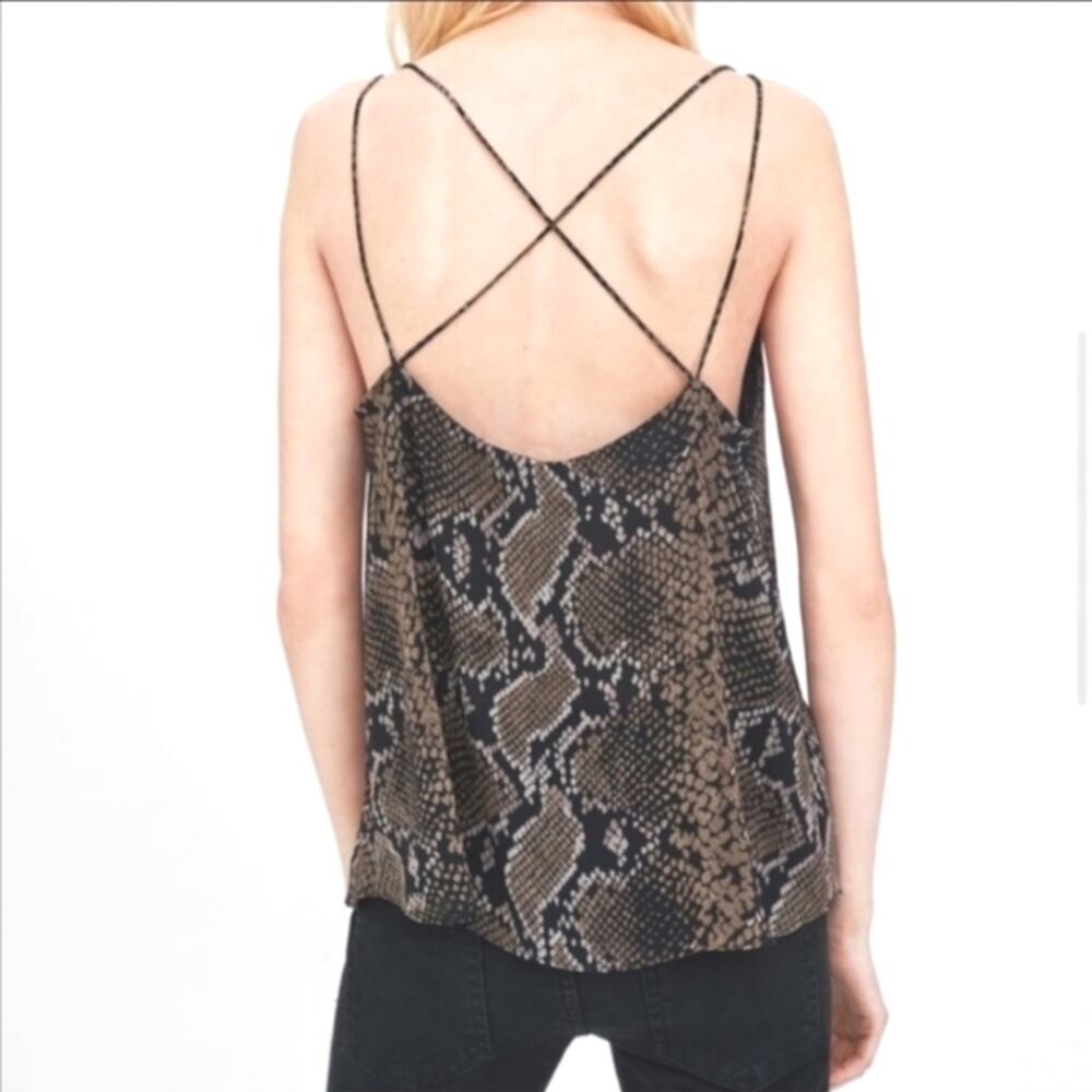 Zara Snake Print Sheer strappy tank sz small - Picture 2 of 11